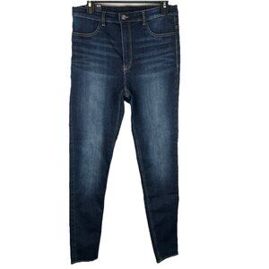 H&M Divided Size 10 Super Skinny High Waist Super Stretch Jeans Womens Dark Blue